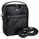 Черная кожаная мужская сумка на плечо - барсетка DESISAN 1015-111
