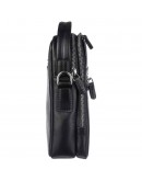 Фотография Черная кожаная мужская сумка на плечо - барсетка DESISAN 1015-111