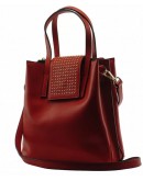 Фотография Кожаная женская деловая красная сумка NWB7-103-2009R