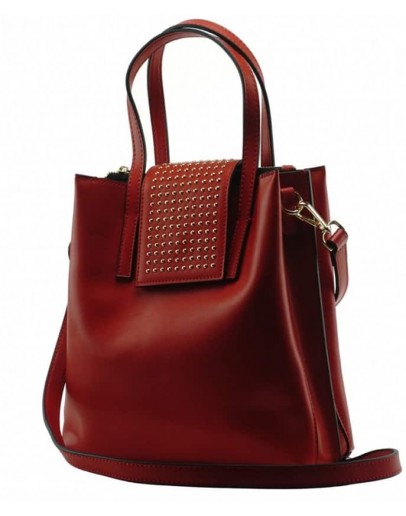 Фотография Кожаная женская деловая красная сумка NWB7-103-2009R