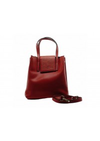 Кожаная женская деловая красная сумка NWB7-103-2009R
