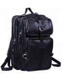 Фотография Большой кожаный черный мужской модный рюкзак 71034-1