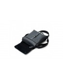 Фотография Кожаная стильная сумка черного цвета на плечо 71034