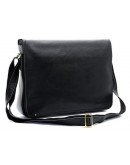 Фотография Повседневная стильная кожаная мужская черная сумка 71047