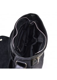 Черно-серая мужская тканево-кожаная сумка на плечо Tarwa GG-1047-3md