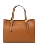 Фотография Женская коричневая кожаная сумка Tuscany Leather Aura TL141434 con