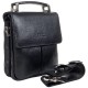 Черная кожаная маленькая сумка на плечо - барсетка BOND 1050-281