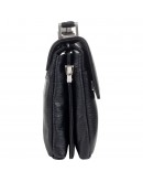 Фотография Черная кожаная маленькая сумка на плечо - барсетка BOND 1050-281