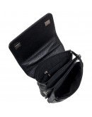 Фотография Черная кожаная маленькая сумка на плечо - барсетка BOND 1050-281