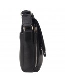 Фотография Кожаная черная мужская сумка на плечо - барсетка BOND 1054-101