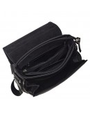 Фотография Кожаная черная мужская сумка на плечо - барсетка BOND 1054-101