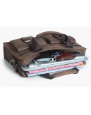 Фотография Темно-коричневый мужской портфель с двумя лицевыми карманами 71080