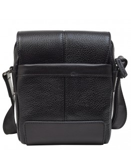 Черная кожаная небольшая сумка на плечо BOND 1089-281