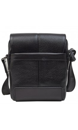 Черная кожаная небольшая сумка на плечо BOND 1089-281