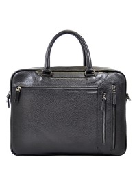 Мужской кожаный черный портфель - сумка для ноутбука BOND 1095-281