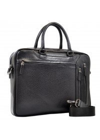 Мужской кожаный черный портфель - сумка для ноутбука BOND 1095-281