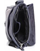 Фотография Синяя кожаная плечевая сумка SHVIGEL 11015