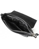 Фотография Черная мужская кожаная сумка на плечо SHVIGEL 11016