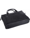 Фотография Черная деловая сумка из винтажной кожи SHVIGEL 11035