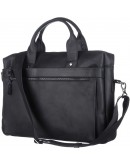 Фотография Черная деловая сумка из винтажной кожи SHVIGEL 11035