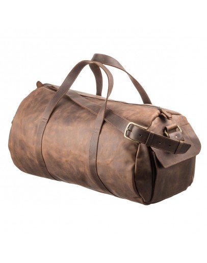 Фотография Дорожная коричневая винтажная сумка Grande Pelle 11045
