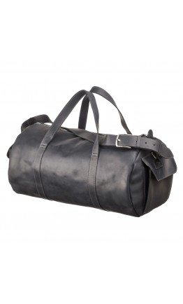 Черная мужкая дорожная сумка из винтажной кожи Grande Pelle 11046