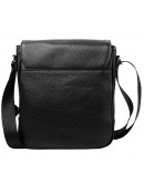 Фотография Кожаная черная мужская сумка на плечо Bond - 1107-281