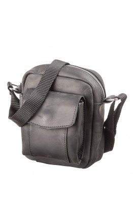 Маленькая черная кожаная сумка на плечо SHVIGEL 11076