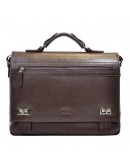 Фотография Коричневая кожаная мужская сумка - портфель BOND 1109-286