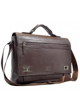 Коричневая кожаная мужская сумка - портфель BOND 1109-286