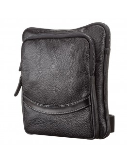Мужская сумка кожная на плечо черная SHVIGEL 11090