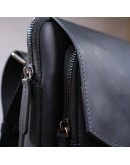 Фотография Черная сумка кожаная мужская на плечо SHVIGEL 11092