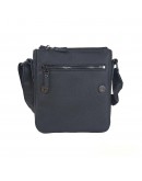 Фотография Кожаная мужская сумка на плечо черная 1111217-SGE