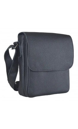 Кожаная мужская сумка на плечо черная 1111217-SGE