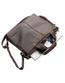 Фотография Мужская кожаная сумка для небольшого ноутбука SHVIGEL 11115