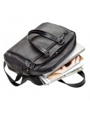 Фотография Мужская кожаная вместительная сумка для ноутбука и документов Shvigel 11123
