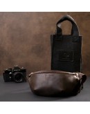 Фотография Кожаная мужская винтажная коричневая сумка на плечо GRANDE PELLE 11154