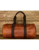 Фотография Винтажная коричневая мужская дорожная сумка Grande Pelle 11159 Рыжая