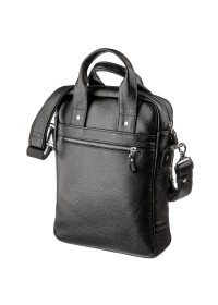 Мужская кожаная черная сумка формата А4 SHVIGEL 11167