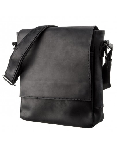 Фотография Черная сумка мужская через плечо SHVIGEL 11172