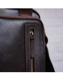 Фотография Кожаная коричневая вертикальная сумка барсетка SHVIGEL 11183