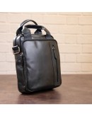 Фотография Кожаная сумка черная вертикальная SHVIGEL 11184