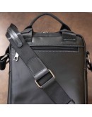 Фотография Кожаная сумка черная вертикальная SHVIGEL 11184