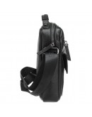 Фотография Мужская черная кожаная фирменная сумка на плечо и в руку BOND 1121-2281