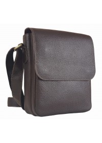 Кожаная мужская сумка на плечо коричневая 1121219-SGE