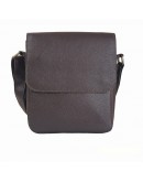 Фотография Кожаная мужская сумка на плечо коричневая 1121219-SGE