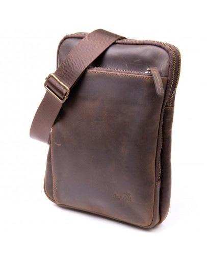 Фотография Мужская сумка-планшет в винтажной матовой коже SHVIGEL 11280