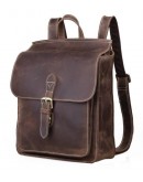 Фотография Очень модный и стильный кожаный коричневый рюкзак 71129-2