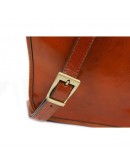 Фотография Кожаная фирменная мужская сумка на плечо Time Resistance On The Road 1142201 рыжая