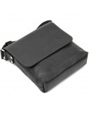 Фотография Черная мужская винтажная сумка на плечо GRANDE PELLE 11431